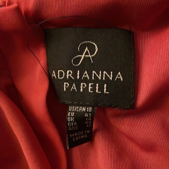 Adrianna Papell Lace Sheath Zipper V-Back Dress - Picture 7 of 7